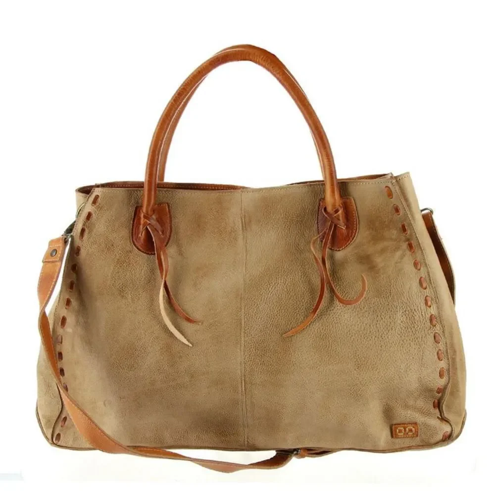 Bed Stu Womens Rockaway Tan Leather Convertible Purse Tote Handbag NWT